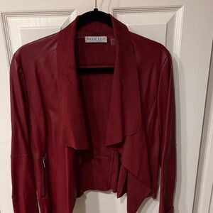 Bagatelle Women's Bold Red Leather Jacket